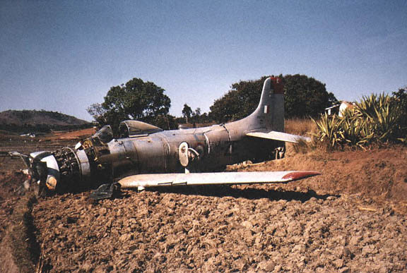 Wrecked French AD-4N